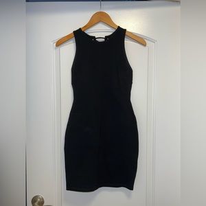 Mini sexy dress with open back detail